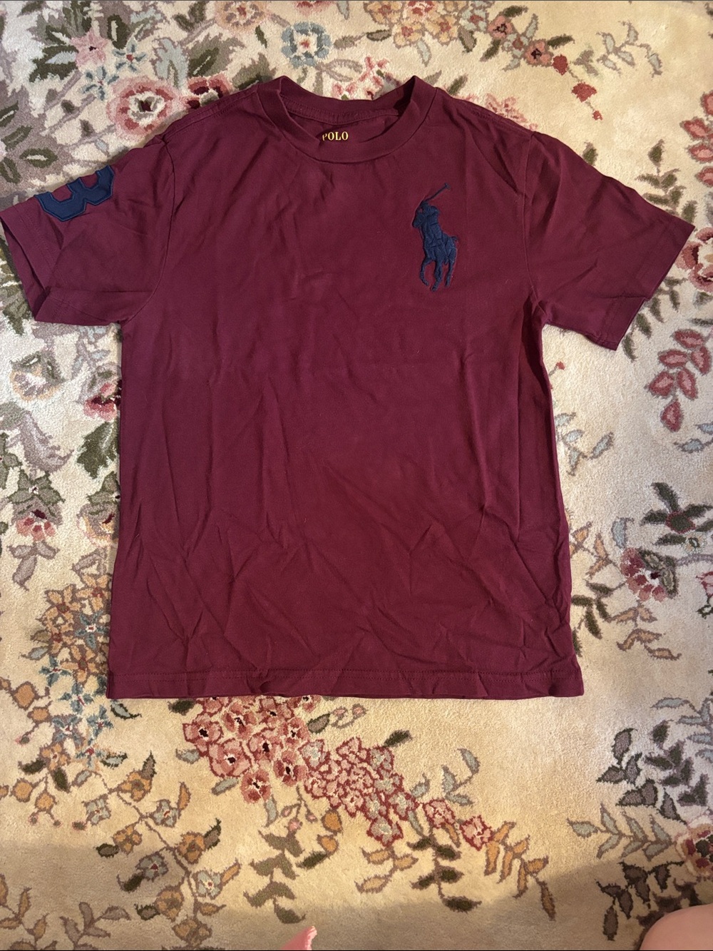 Polo by Ralph Lauren Boy’s Burgundy Tee with Navy Pony
